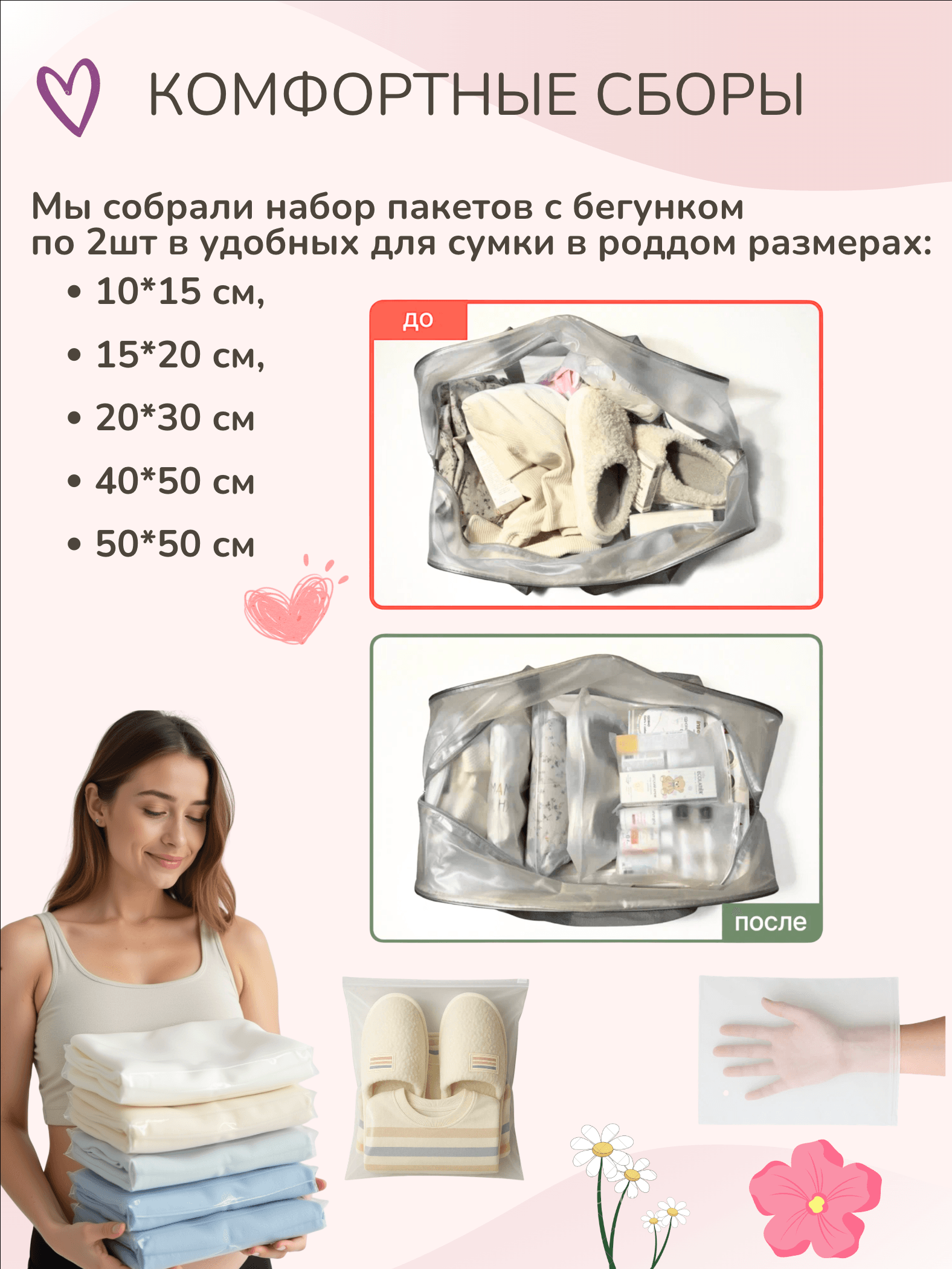 Готовая сумка в роддом — 23 предмета