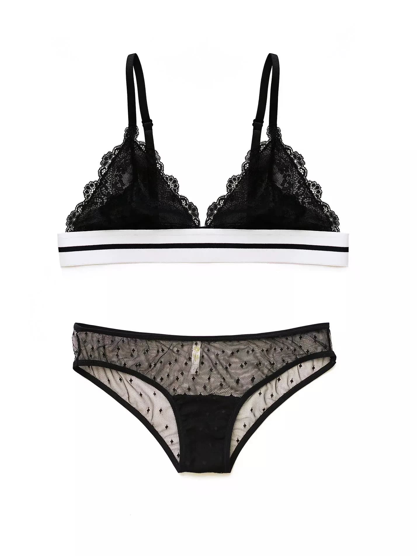 White Stripes Bra