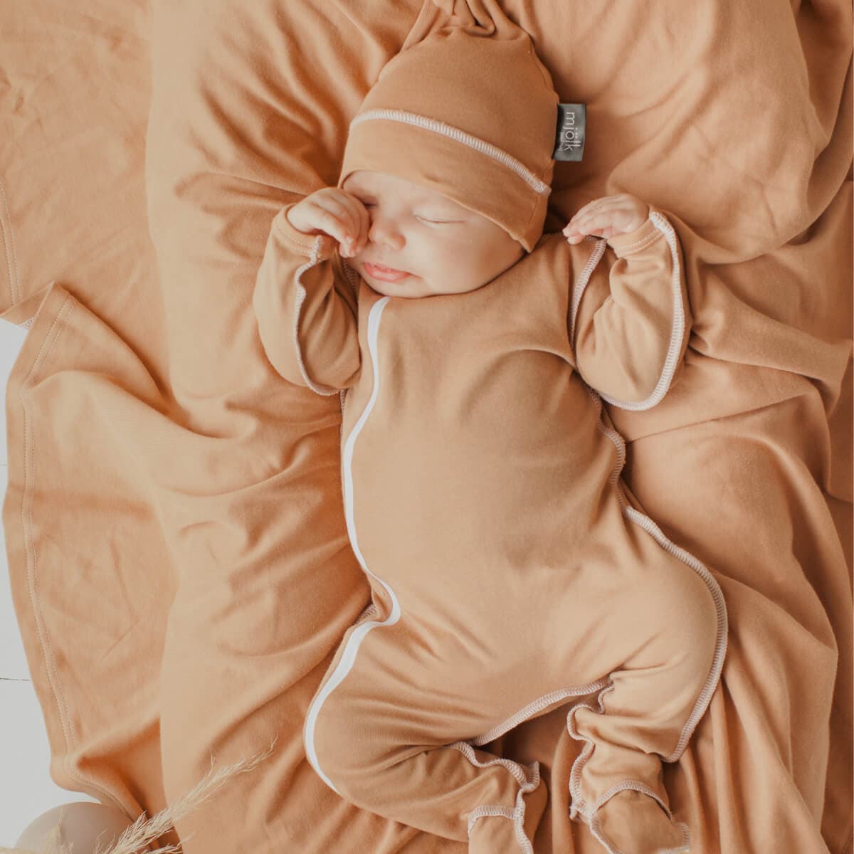 Комбинезон Mjolk Sleep and Play Camel, швы наружу 4