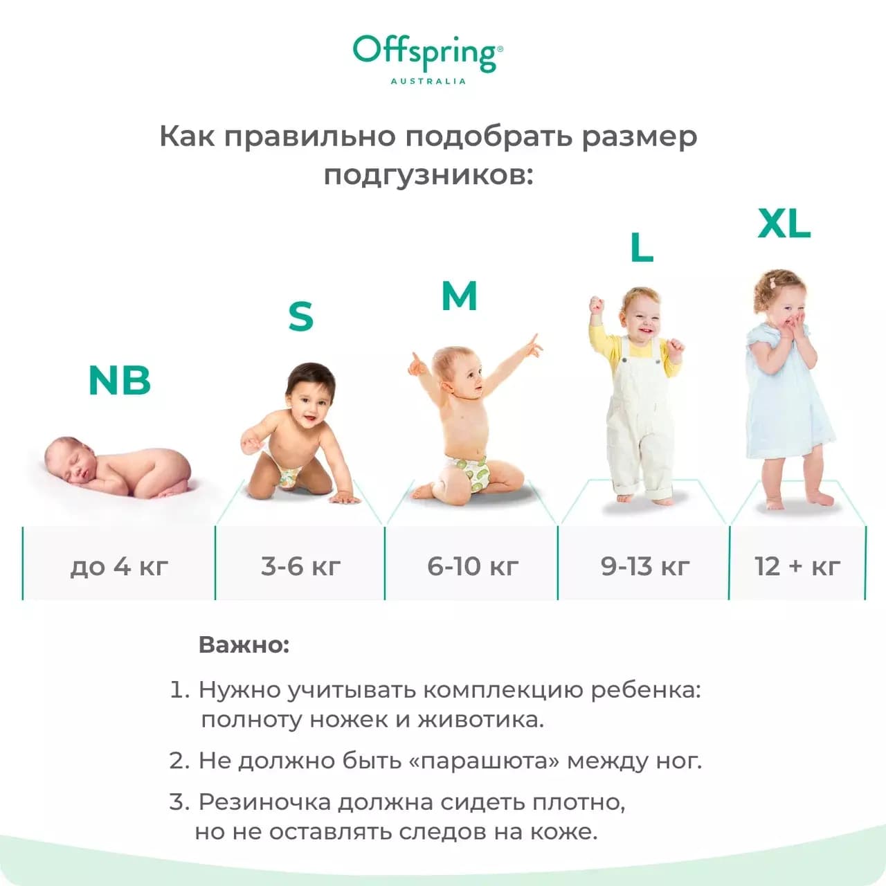 Offspring подгузники, Travel pack, NB 2-4 кг. 3 шт. 3 расцветки 4
