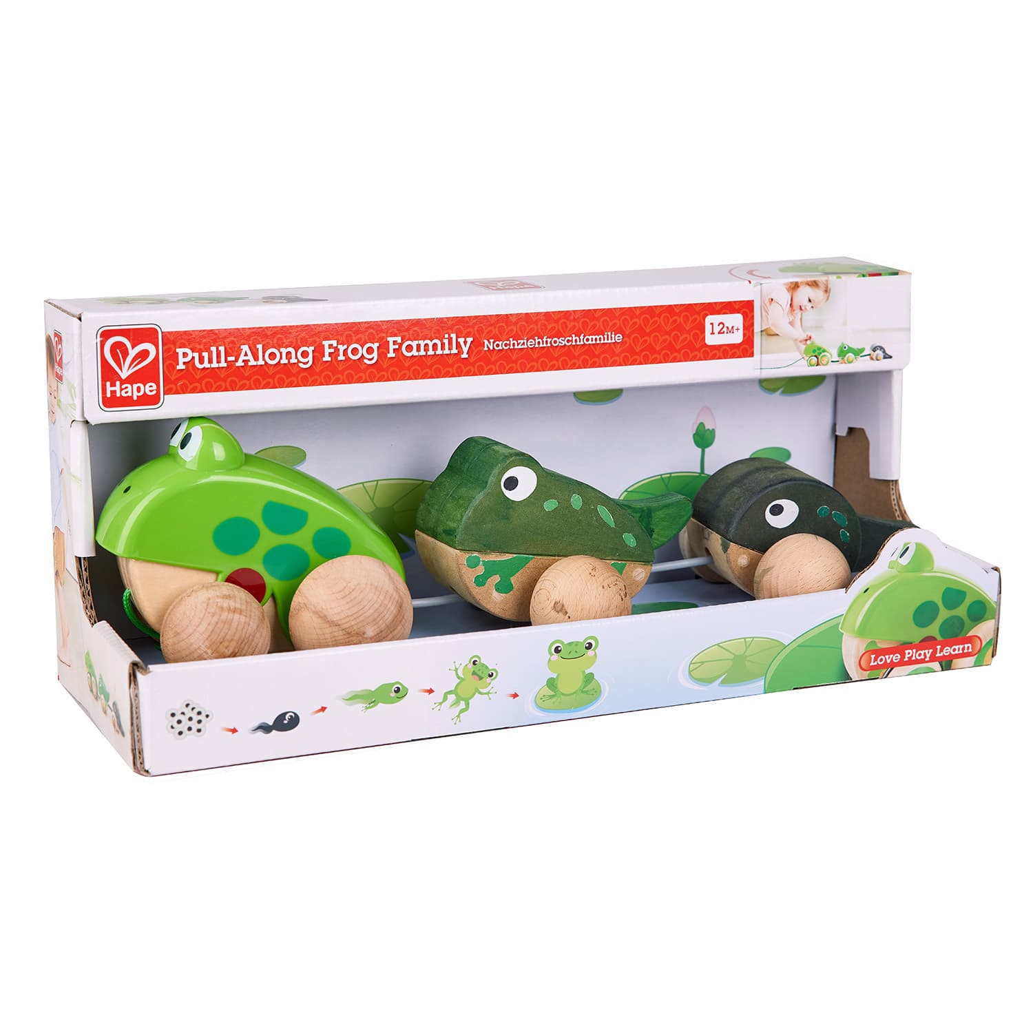 Игрушка для малышей каталка "Семья лягушек на прогулке" 7