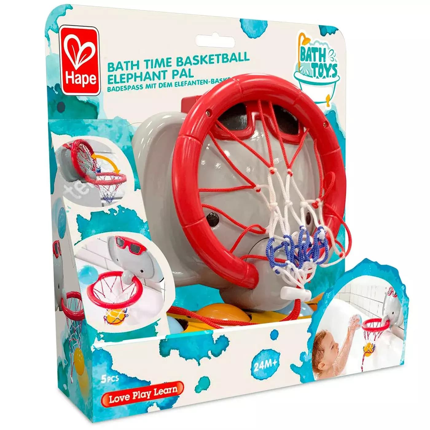 Игрушка для купания в ванной Баскетбольное кольцо Слоник 12