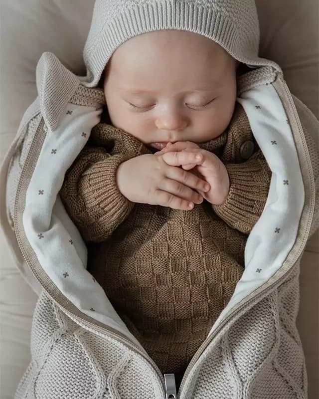 Кокон детский Oliver Loomknits Топленое молоко 4