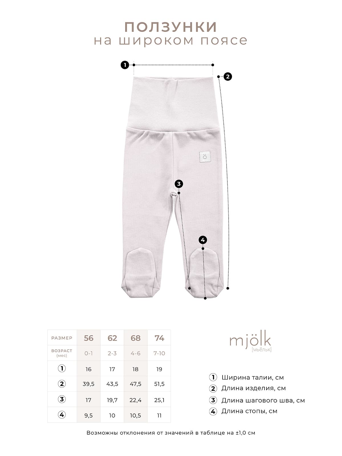 Ползунки Mjolk Лес на широком поясе