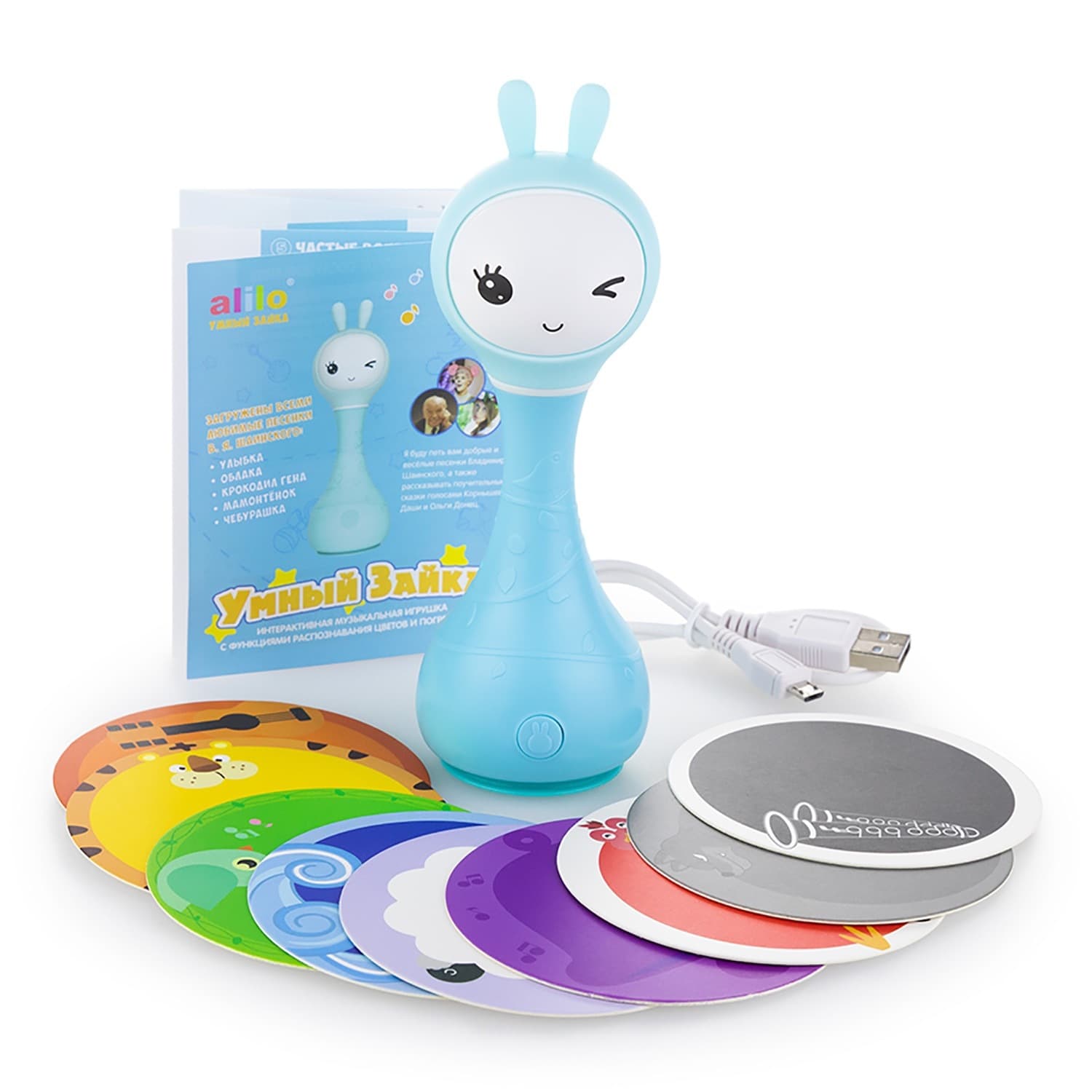 Музыкальная игрушка Умный зайка alilo, Синий 13