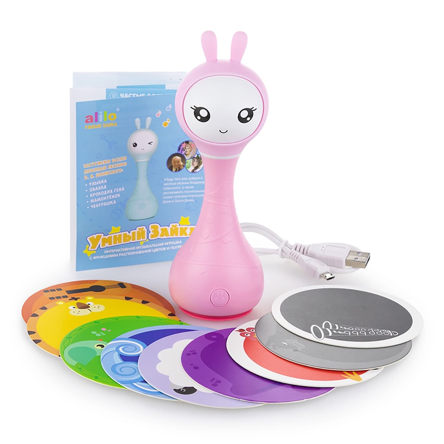 Музыкальная игрушка Умный зайка alilo, Розовый 9