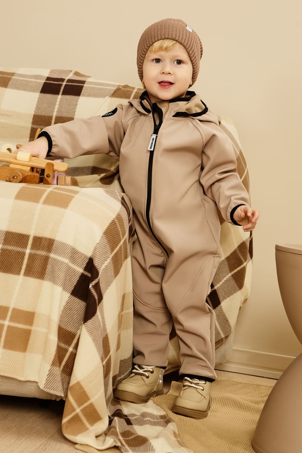 Комбинезон демисезонный Softshell, Бежевый 4