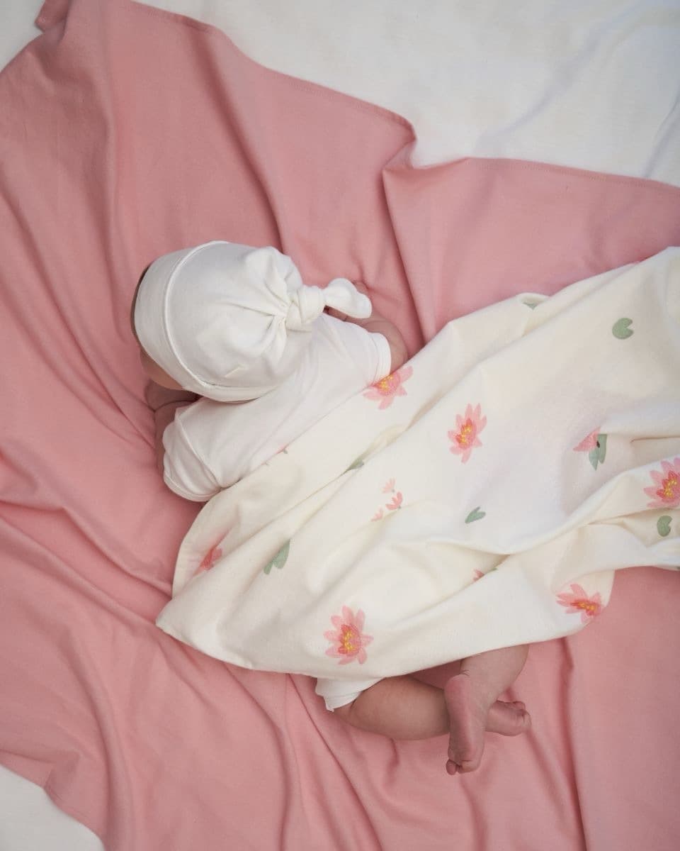 Пелёнки фланелевые BUBA KIDS, 3 шт., Кувшинка розовая/ пыльная роза/ пудра 95х115 5