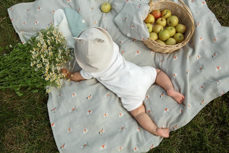 Пелёнки муслиновые BUBA KIDS, 2 шт., Кабардинские лошадки/ сливочный, 75х115 4