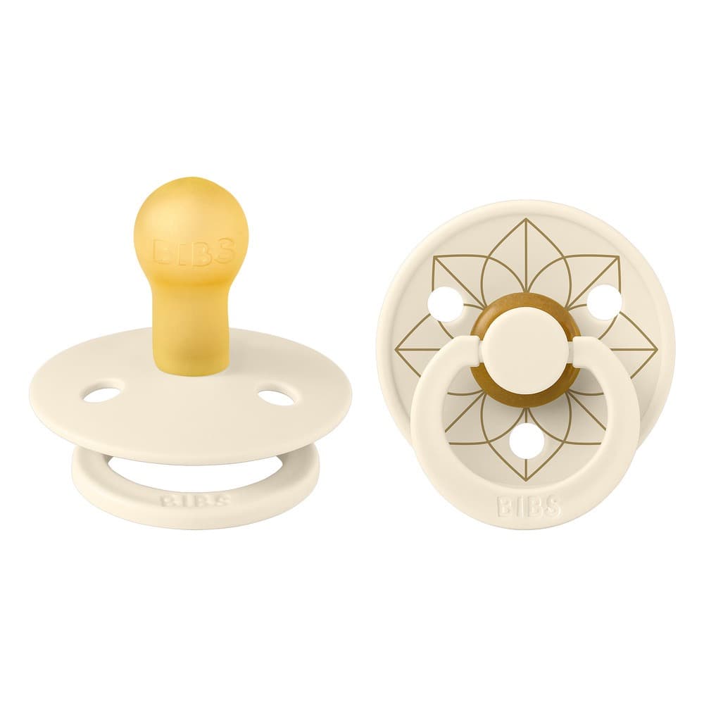 Набор пустышек BIBS Studio Colour - Noor - Ivory/Gold, 0-6 месяцев