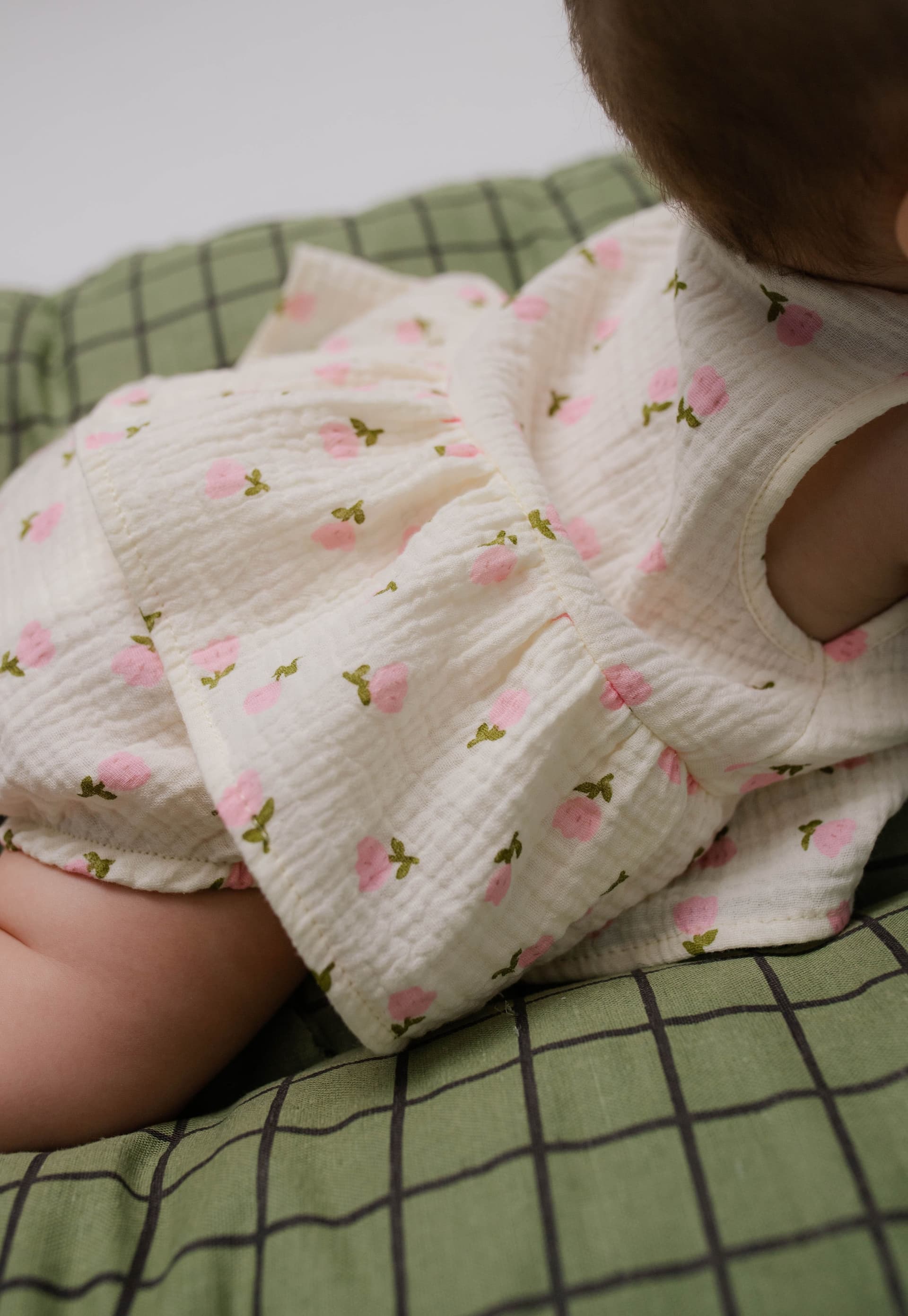 Боди-платье из муслина, Цветочки 7