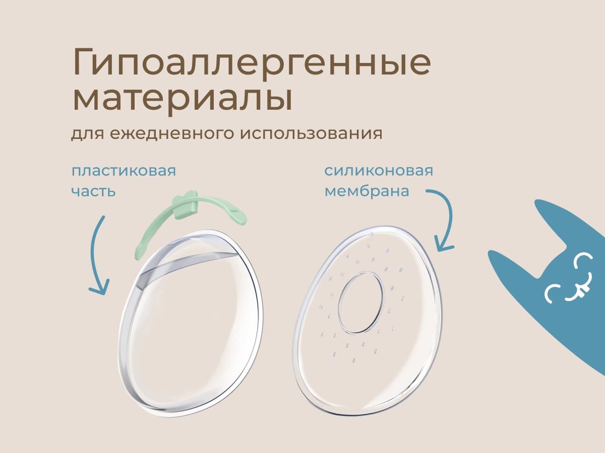 Молокосборник с заглушкой 2 шт. в футляре, Зеленый 7