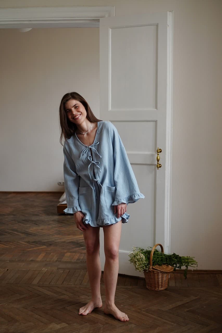 Костюм из муслина Романтика, Голубой 7