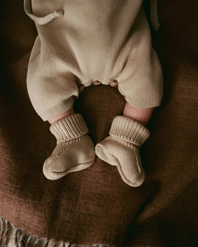Пинетки детские Loomknits Бежевый