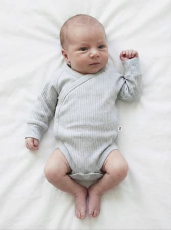 Боди с длинным рукавом с запахом, Серый 5