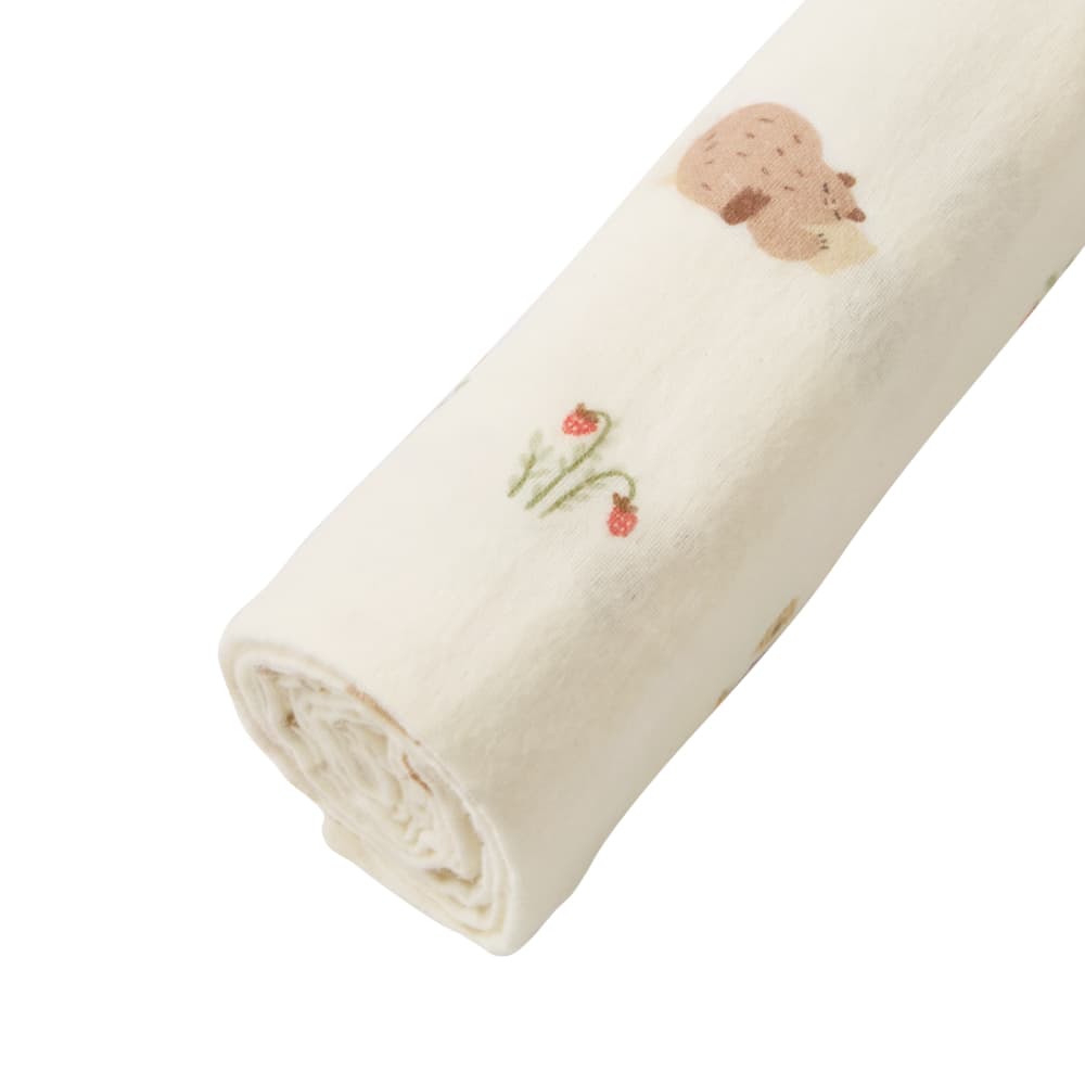 Пелёнка фланелевая BUBA KIDS, Мишкины лакомства, 95х115