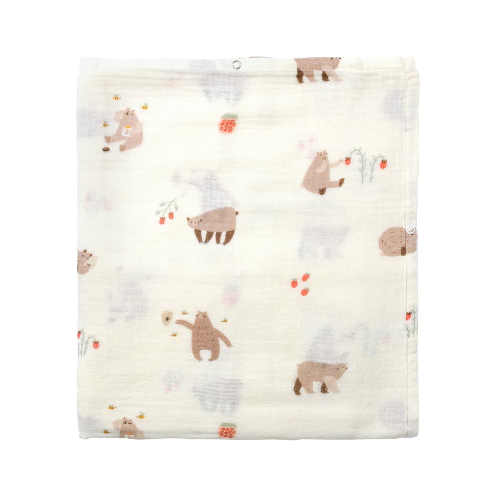 Пелёнка фланелевая BUBA KIDS, Мишкины лакомства, 95х115