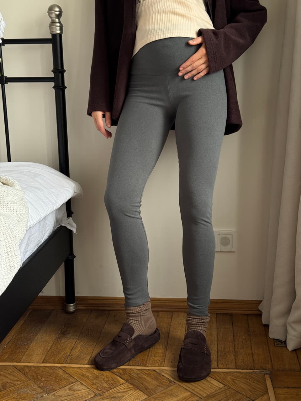Легинсы с мягким поясом soft touch, Графит 5