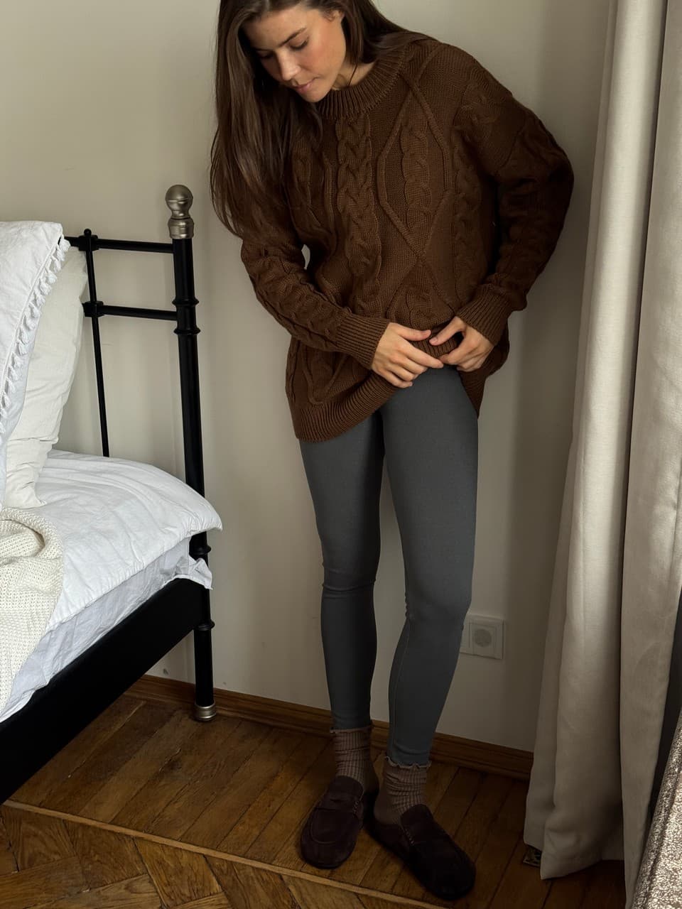 Легинсы с мягким поясом soft touch, Графит 7