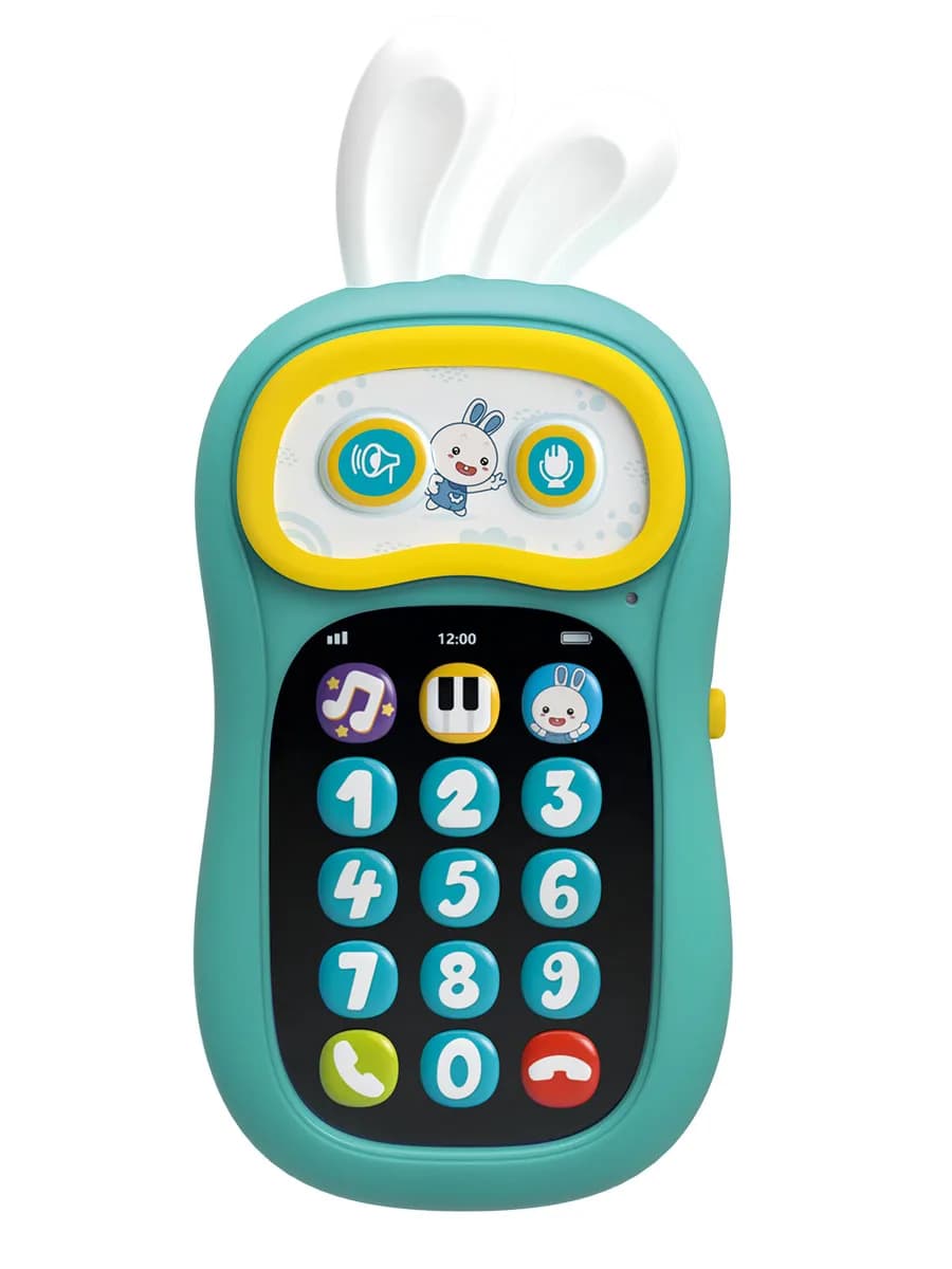 Интерактивная игрушка телефон Ушастик-Лапочка alilo P3. Цвет: бирюзовый