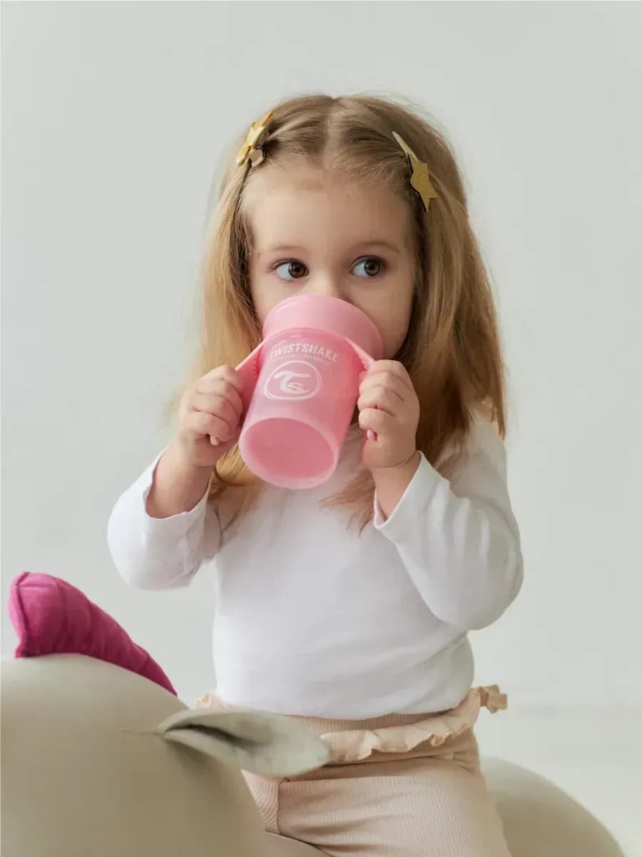 Поильник Twistshake 360 cup 230 мл. Пастельный розовый 6+ 4