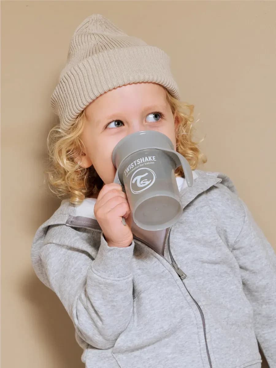 Поильник Twistshake 360 cup 230 мл. Пастельный серый 6+ 4