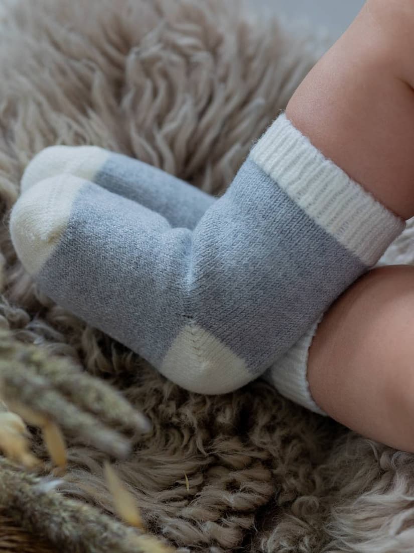 Носки детские из шерсти мериноса, Серый