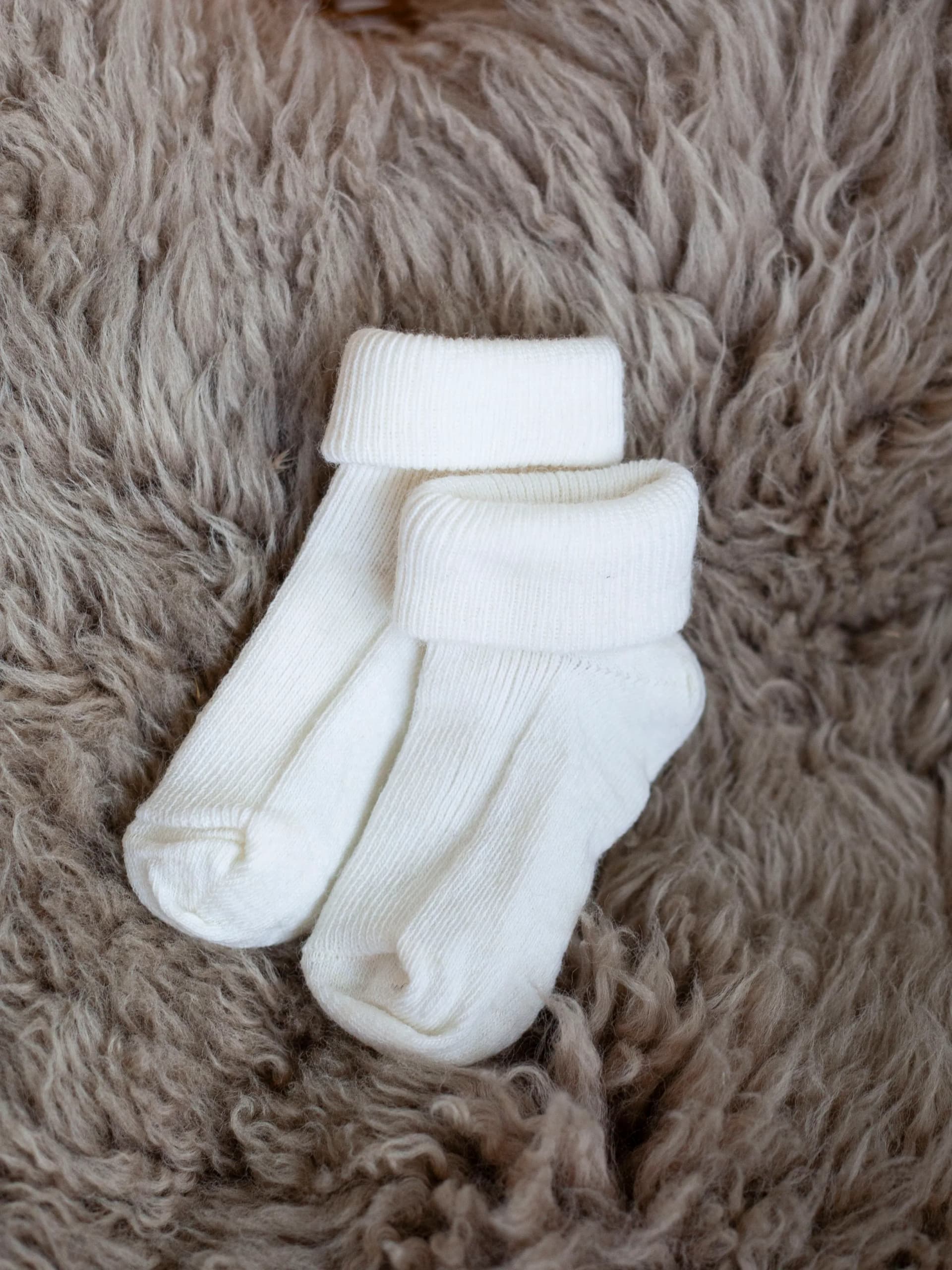 Носки детские из шерсти, Молочный 4