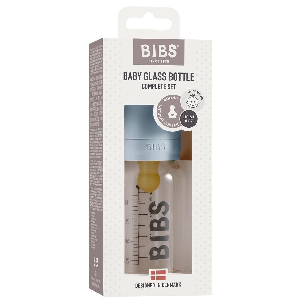 Бутылочка в наборе BIBS Complete Set - Baby Blue, 110 мл