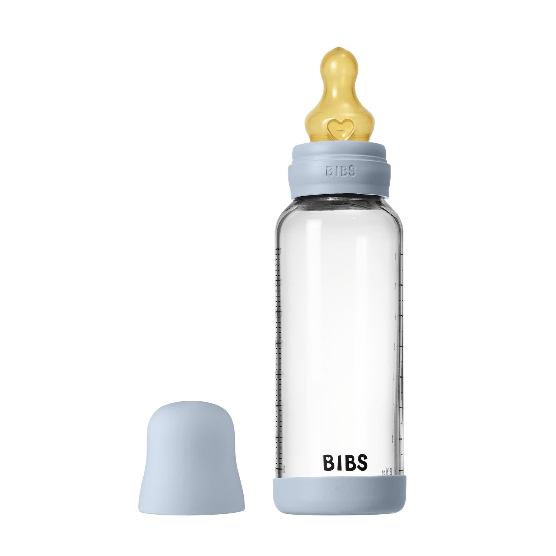 Стеклянная бутылочка BIBS - Baby Blue, 240 мл