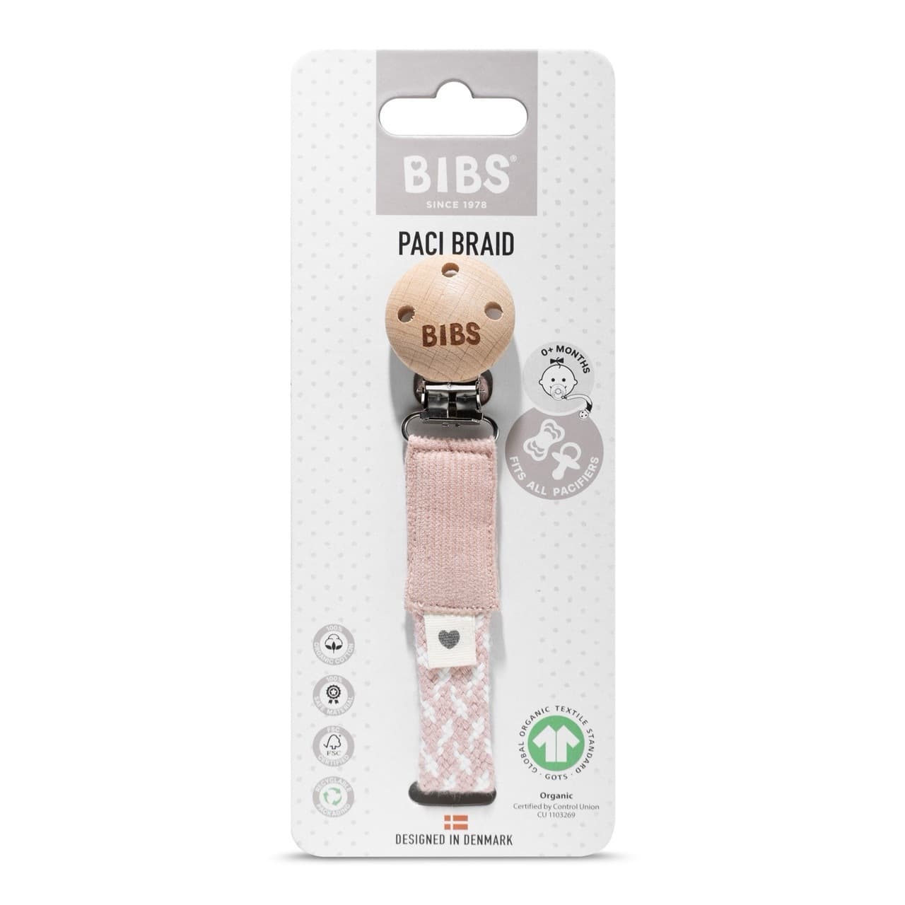 Держатель для пустышки BIBS - Blush/Ivory