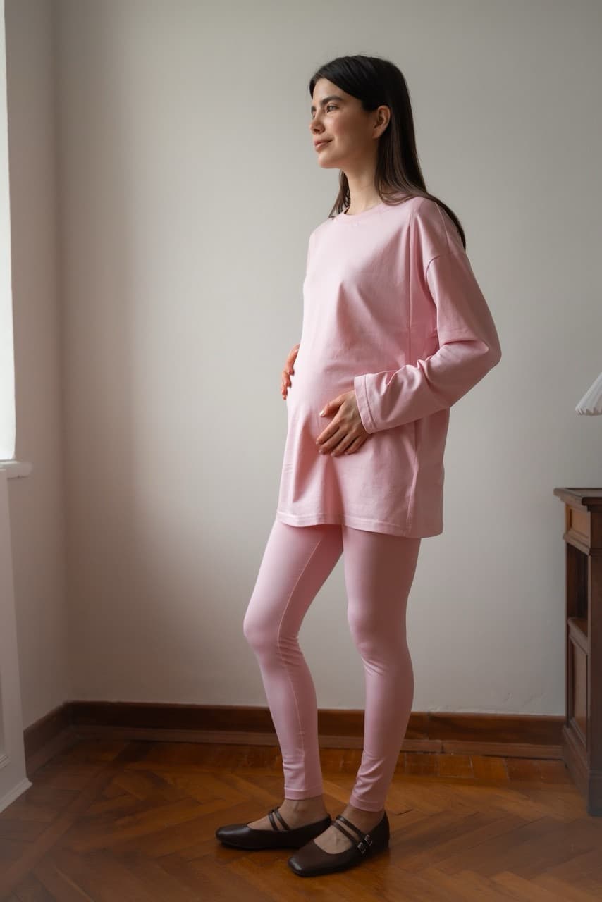 Легинсы с мягким поясом, Нежно-розовый 5
