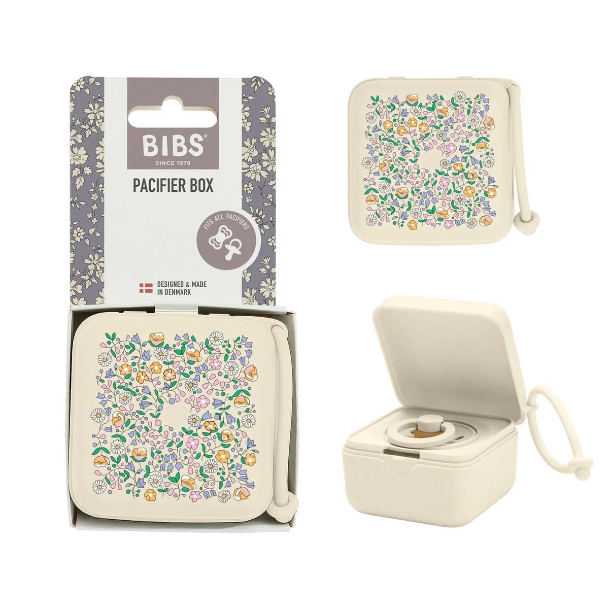 Контейнер для пустышки BIBS x Liberty Pacifier Box - Chloe Meadow - Ivory