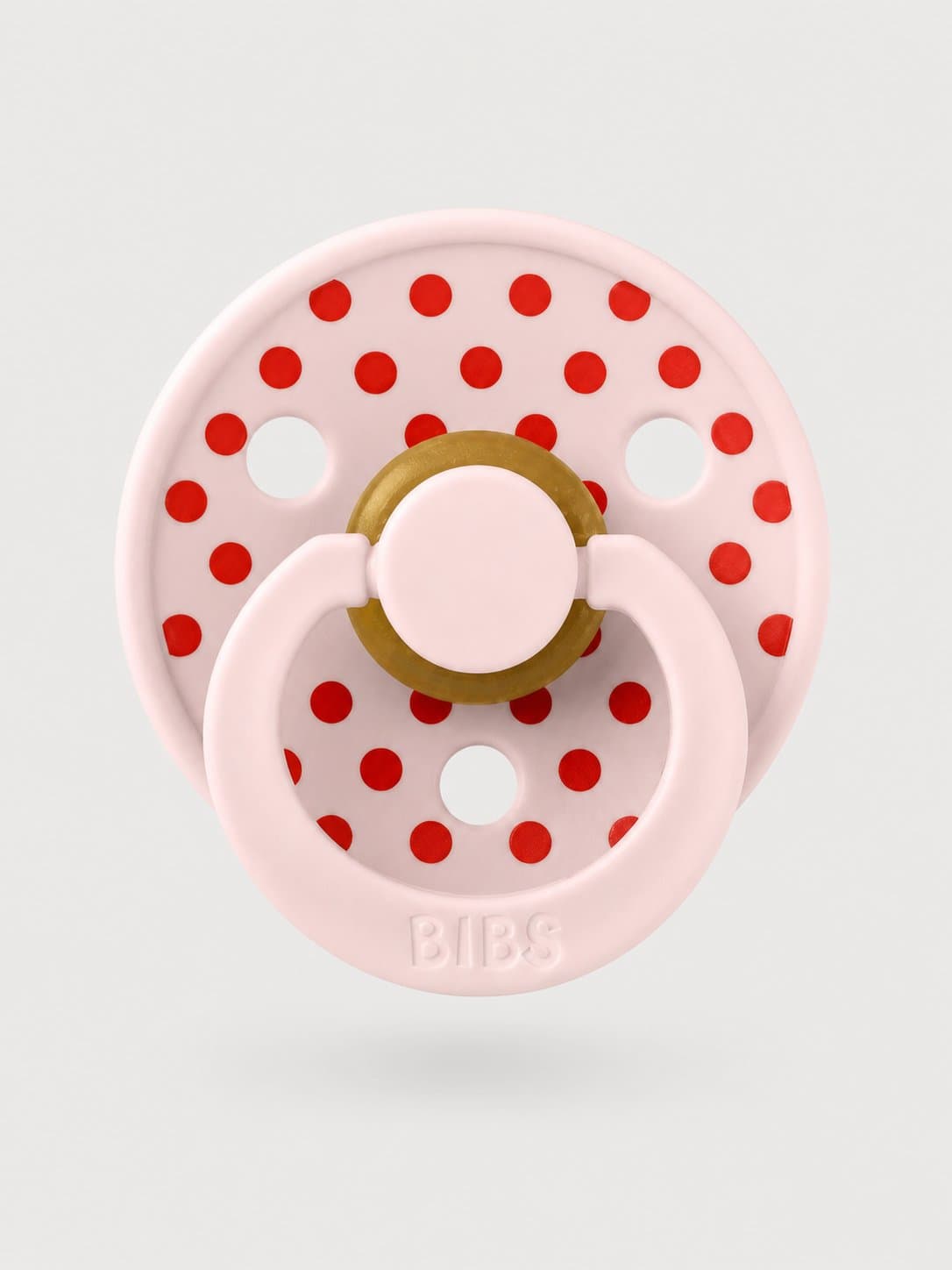 BIBS Studio Colour - Polka Blossom/Candy Apple 0-6 месяцев, каталожное фото на светло-сером фоне