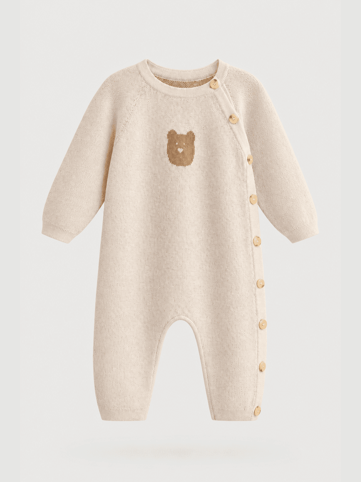 Комбинезон детский Loomknits с мишкой, Экрю