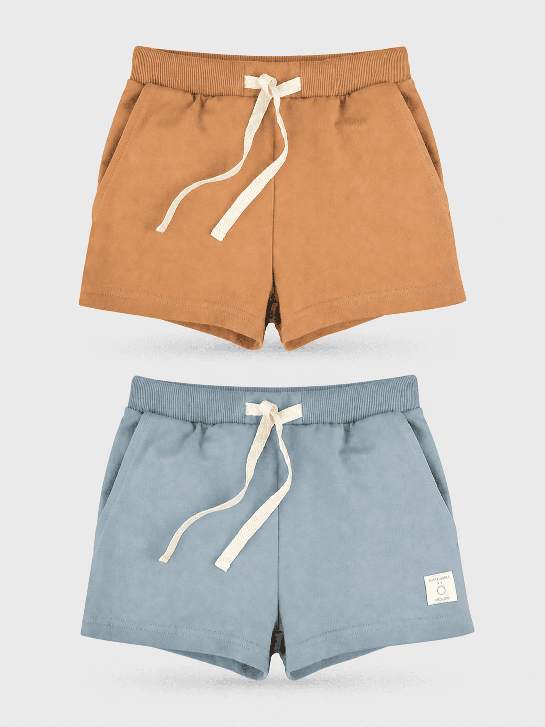 Шорты Mjolk Baby Blue/Camel, сет 2 шт.