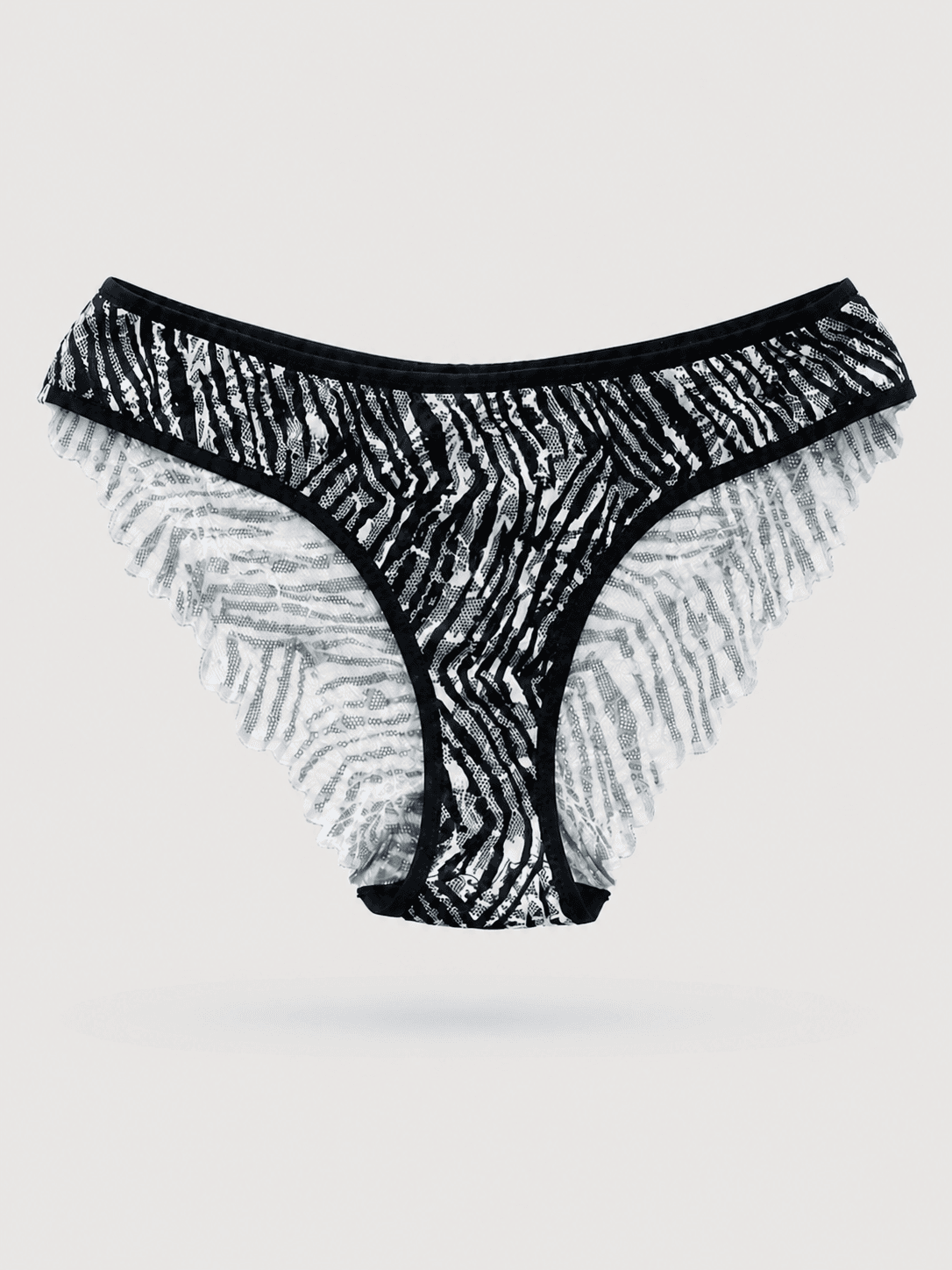 Zebra Трусики, каталожное фото на светло-сером фоне