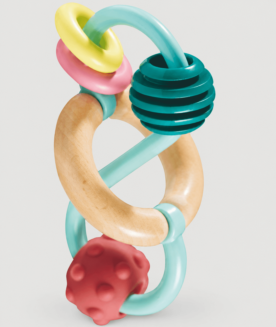 Серия Пастель Игрушка прорезыватель для новорожденных "Лабиринт Бусинки"